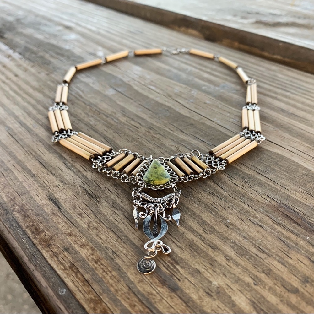 Down to Earthy”- Green Jasper Peruvian Neckalce